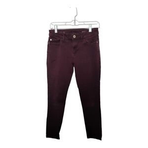 DL1961 XTWILL Margaux Instasculpt Skinny Sangria Faded Pants Size:27 Womens